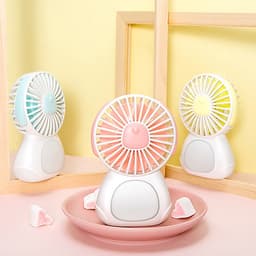 Quạt mini tích điện đáng yêu sạc điện nhanh kiêm đèn ngủ thông minh Jisulife F3 – Quạt điện nhỏ để bàn hoạt động yên tĩnh liên tục 24 giờ không gây ồn - Hàng chính hãng 