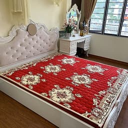 Thảm Lông Cừu Trải Giường, Thảm Trải Giường Mùa Đông Dùng Thay Đệm Hoặc Trải lên Đệm, Thảm Giường Đa Năng Sunzin Chần Bông Dày Dặn Đủ Kích Cỡ