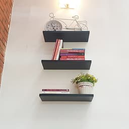 Bộ 3 Kệ Gỗ Trang Trí Treo Tường Giấu Chân 40cm x 15cm KT117  (Nhiều màu)