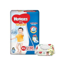 Tã quần Huggies Super Jumbo M74 - L68 - XL62 - XXL56 [Tặng khăn ướt 64 tờ] 