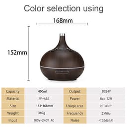Máy phun sương tạo ẩm khuếch tán tinh dầu kết nối Wifi 150wifi tích hợp đèn LED 7 màu thông minh, Công suất 12W