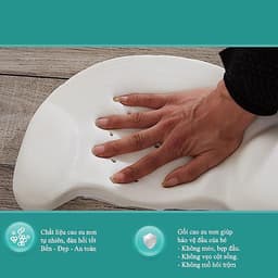 Gối cao su non chống méo đầu, bẹp đầu, nghẹo cổ, còm lưng cho bé. Gối cho trẻ sơ sinh Babyupp