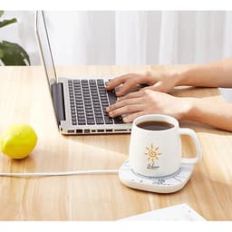 Ly uống nước cafe giữ nóng nhiệt độ, ly đun nước văn phòng, cốc gia nhiệt giữ nóng
