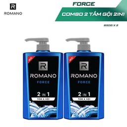 Combo 2 Tắm gội 2 trong 1 Romano hương nước hoa 650g/chai