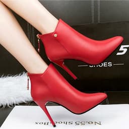 Giày Bốt Cao Gót 10cm Thời Trang Nữ Tính