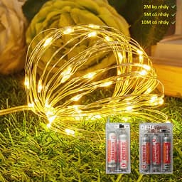 Đèn đom đóm dùng pin tiểu DEHA dây led cao cấp trang trí phòng, cắm trại.