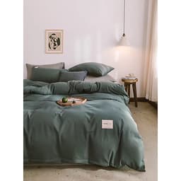 Bộ 4 món chăn ga gối cotton Tici cao cấp TC45 hàng đẹp (set gồm 1 ga, 1 chăn có khóa lồng được ruột, 2 vỏ gối)