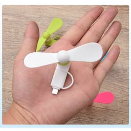 Quạt Mini Cắm Cổng Sạc Điện Thoại - GIAO MÀU NGẪU NHIÊN ( 01 BỘ )