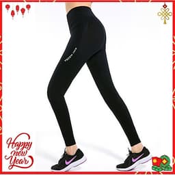 Quần legging nữ CLEACCO  tập gym, quần yoga chất vải Dệt thoáng mát , co giãn 4 chiều 