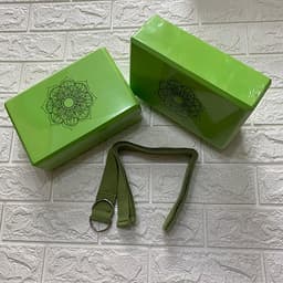 Bộ 2 gạch tập và 1 dây yoga cotton