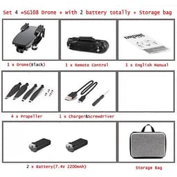 Máy bay flycam SG108 5G Wifi FPV 4K HD Camera Kép, Có cảm biến bụng hỗ trợ chống rung ELS, bay 25 phút - Hàng chính hãng