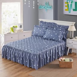 Ga Trải Giường Hai Lớp Họa Tiết Hoa Sang Trọng