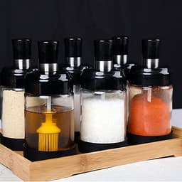 Lọ đựng gia vị - Hũ gia vị kèm muỗng không thể thiếu trong gia đình