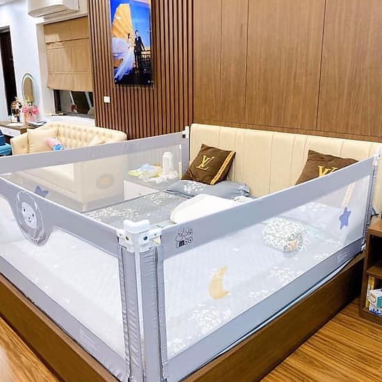 Thanh chắn giường Umoo, khung chắc chắn cho bé ngủ và chơi an toàn (Giá 1 thanh)