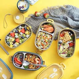 Hộp Cơm Giữ Nhiệt INOX304 Hiện Đại Kèm Hộp Đựng Canh Soup