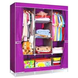 Tủ Quần Áo miDoctor Cải Tiến Thế Hệ Mới, Tủ Vải Quần Áo 3 Buồng 8 Ngăn 1,7m Cao Cấp