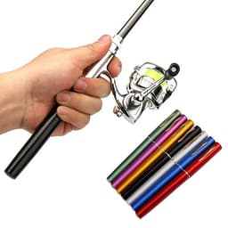 [TIỆN LỢI] COMBO bộ cần câu bút bi mini kèm máy câu 1m/1m4 (máy câu đã quấn sẵn dây cước), cần câu bút máy đứng câu tôm câu mực thu nhỏ siêu nhẹ, mua can cau but