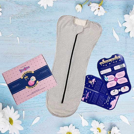 Nhộng ngủ chũn KooKoo đóng hộp cao cấp - Giúp bé ngủ ngon, sâu giấc, chống giật mình - Vải cotton co giãn 4 chiều, mềm mại thoáng mát - Có khóa kéo 2 chiều