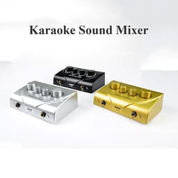 Bộ Trộn Âm Thanh Karaoke Sound Mixer Hỗ Trợ Độ Vang Cho Echo Ka-Raoke Đầu Vào Mic Kép Có Dây Cáp VINETTEAM -Hàng Chính Hãng