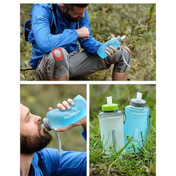 Bình nước thể thao Bình nước tập gym Bình đựng nước thể thao tập gym gấp gọn du lịch phượt dã ngoại Naturehike NH61AO65-B