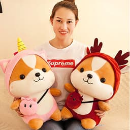 Thú Bông Chó Shiba Hóa Trang Cosplay Ngộ Nghĩnh 25cm Quà Tặng Siêu Dễ Thương