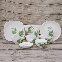 Bộ đồ ăn gốm sứ cao cấp 11 món :bát, đĩa, tô, chén  gốm sứ  