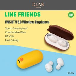 Tai nghe không dây thể thao nhét tai Xiaomi Youpin Line Friends TWS Earphones BT V5.0 chống mồ hôi cho Iphone HUAWEI