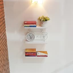 Bộ 3 Kệ Gỗ Trang Trí Treo Tường Giấu Chân 40cm x 15cm KT117  (Nhiều màu)