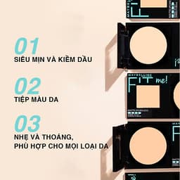 Phấn Phủ Mịn Nhẹ Kiềm Dầu Fit Me Matte Poreless Powder Maybelline New York 8.5g