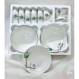Bộ đồ ăn gốm sứ cao cấp 11 món :bát, đĩa, tô, chén  gốm sứ  