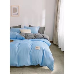 Bộ 4 món chăn ga gối cotton Tici cao cấp TC45 hàng đẹp (set gồm 1 ga, 1 chăn có khóa lồng được ruột, 2 vỏ gối)