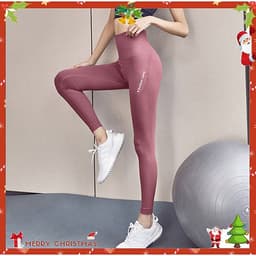 Quần legging nữ CLEACCO  tập gym, quần yoga chất vải Dệt thoáng mát , co giãn 4 chiều 
