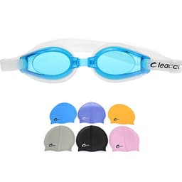 Kính bơi chống sương mờ, chống UV Cleacco, dây đeo được làm 100% silicone mềm mại, thoải mái, thiết kế không trơn trượt, độ co giãn và độ bền thách thức thời gian, dành cho vận động viên chuyên nghiệp hoặc người thích người đi bơi hằng ngày. Tặng nón bơi Silicon Cleacco cao cấp ( Giao màu ngẫu nhiên)