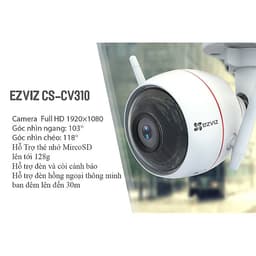 Camera Wifi Ngoài Trời Ezviz C3W 2MP 1080p (CS-Cv310) Color Night Vision - Phiên Bản Mới Hình Ảnh Có Màu Ban Đêm - Hàng Chính Hãng