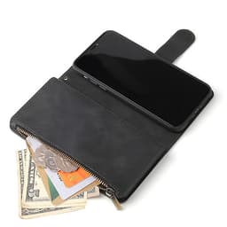 For iPhone 11 iPhone 11 pro iPhone 11 pro max PU Leather Side Magnetic Buckle Multi-card Bracket Full Protective Case with Zipper Wallet Style:iPhone 11 Pro