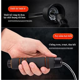 Dây nhảy thể dục TS-02, dây tập 2 lớp dày 4.5mm bền nhẹ cao cấp - POKI