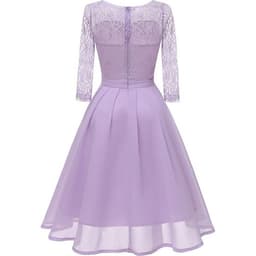 Đầm Dự Tiệc Tay Lở Phối Ren Thanh Lịch