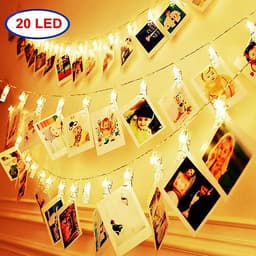 Bộ dây 20 kẹp ảnh có đèn led trang trí sinh nhât, nhà cửa, sự kiện chụp ảnh MT-203 (dùng pin AA)