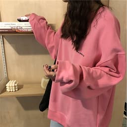Áo Sweater Mỏng Cổ Tròn Thêu Chữ Thời Trang Cho Nữ