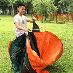 Lều cắm trại 4 người tự bung chống thấm kích thước 200 x 200 x 120cm nặng 1.7kg, liều cắm trại 2 cửa mini dùng để đi du lịch dã ngoại câu cá tiện lợi - [TẶNG ĐÈN PIN LED DÃ NGOẠI ĐA NĂNG]