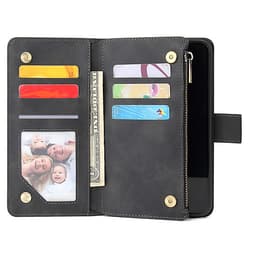 For iPhone 11 iPhone 11 pro iPhone 11 pro max PU Leather Side Magnetic Buckle Multi-card Bracket Full Protective Case with Zipper Wallet Style:iPhone 11 Pro