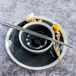 Bộ 10 đôi đũa inox 304 - 316 DandiHome 2020 chống trơn trượt, sang trọng, tinh tế