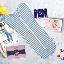 Nhộng ngủ chũn KooKoo đóng hộp cao cấp - Giúp bé ngủ ngon, sâu giấc, chống giật mình - Vải cotton co giãn 4 chiều, mềm mại thoáng mát - Có khóa kéo 2 chiều