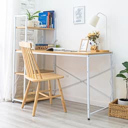 Bàn Làm Việc BEYOURs Neuly Table Gỗ Chân Sắt Phối Kệ Sách Đa Năng