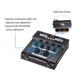 Bàn Trộn Âm Karaoke Mini Muslady MF-8 2 Điểm Cắm Mic Hỗ Trợ Chức Năng Ghi Âm MP3 