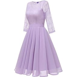 Đầm Dự Tiệc Tay Lở Phối Ren Thanh Lịch