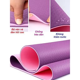 Thảm tập YOGA TPE Cao Cấp 2 lớp- 6mm dộ bám cao , chống trơn trượt 