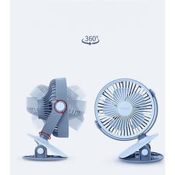 Quạt sạc mini đế kẹp xoay góc 360 độ, dung lượng 2000mAh thời gian sử dụng lên đến 5 giờ, an toàn cho trẻ nhỏ YOOBAO F15 - Hãng phân phối chính thức