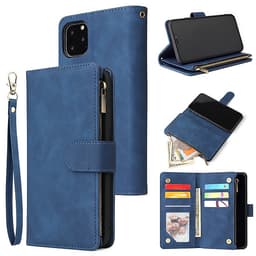 For iPhone 11 iPhone 11 pro iPhone 11 pro max PU Leather Side Magnetic Buckle Multi-card Bracket Full Protective Case with Zipper Wallet Style:iPhone 11 Pro