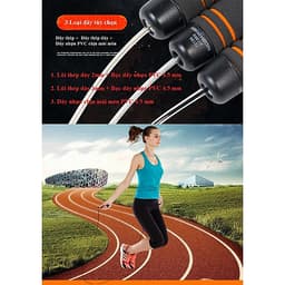 Dây nhảy thể dục TS-02, dây tập 2 lớp dày 4.5mm bền nhẹ cao cấp - POKI